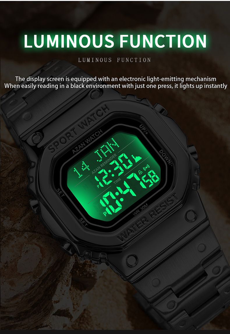 Orologio da polso digitale di lusso da uomo, orologio da polso alla moda, orologio antiurto con conto alla rovescia, impermeabile, con data e settimana, orologio da uomo_voghion.com