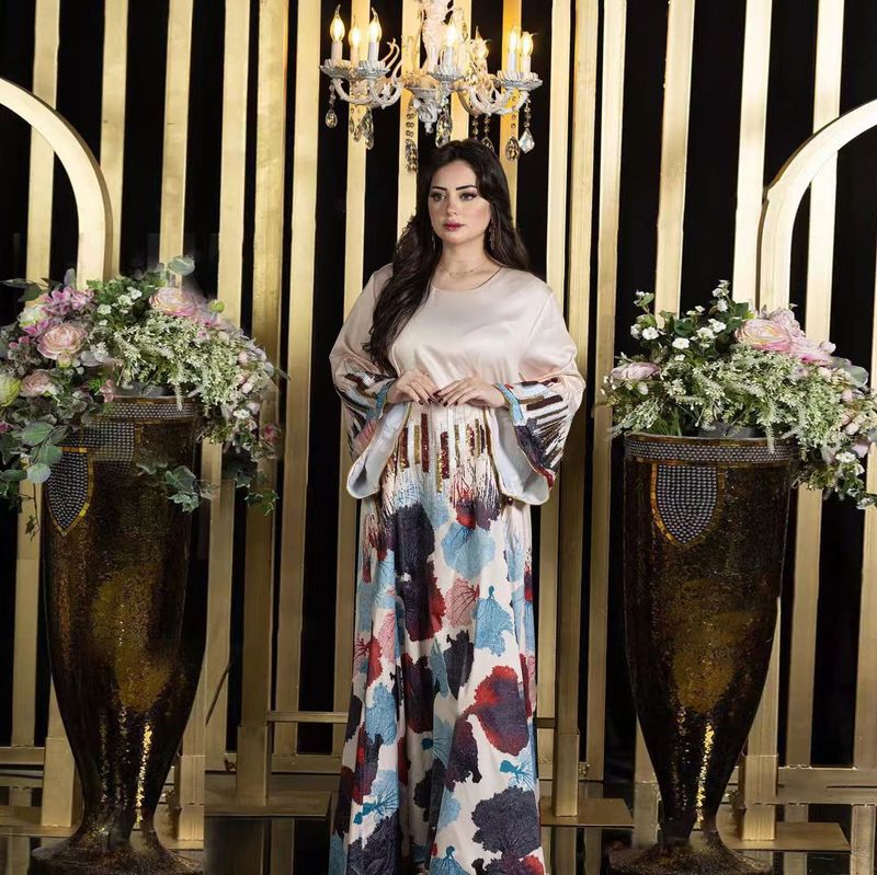 Muslimische Abaya Mit Seilstickerei, Damenrobe, Traditionell, Modern, Wunderschön, Ramadan_voghion.com