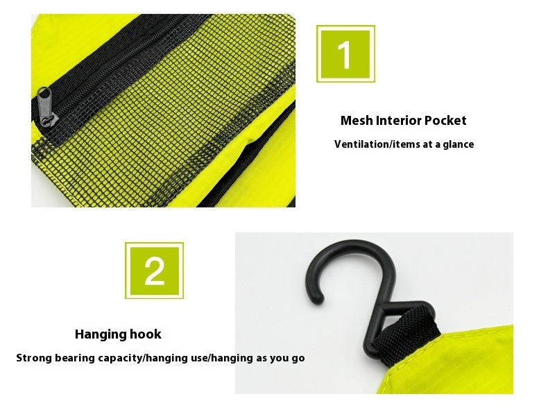 Andralyn Outdoor Rees Dräi an engem Wäschbeutel Portable Dréchen Naass Trennung Späicherbeutel Multifunktionell Waasserdicht Pure Nylon Make-up Beutel_voghion.com