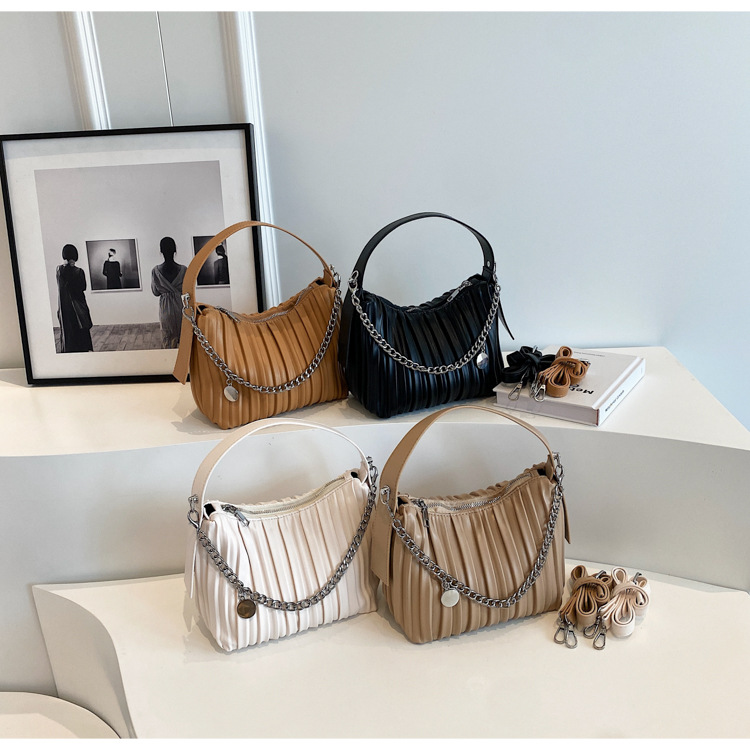 Niche Design Bags 2023 New Fashion Trendy Hand Bag Summer High-level Sense of folds explosive cross-body bucket bag_voghion.com
