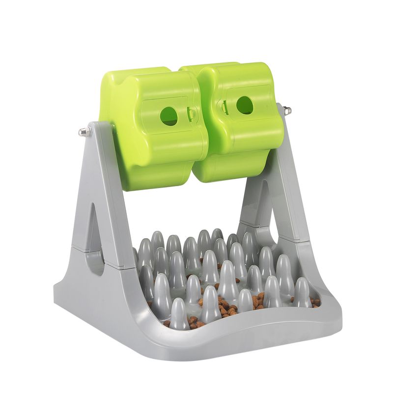 Pet Supplies Rotatable Automatic Cat Dog Slow Feeder Training Device Rolling Wheel Puzzle Food Dispensing Toy_voghion.com