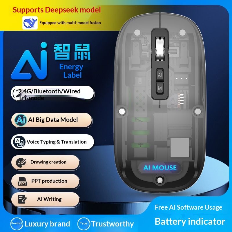 NeoGear Factory Neue KI-Smart-Maus V11 mit 5 Tasten, Dual-Modus, Bluetooth-Übersetzung, Schreiben, Zeichnen, Formular-PPT, Spracheingabe_voghion.com