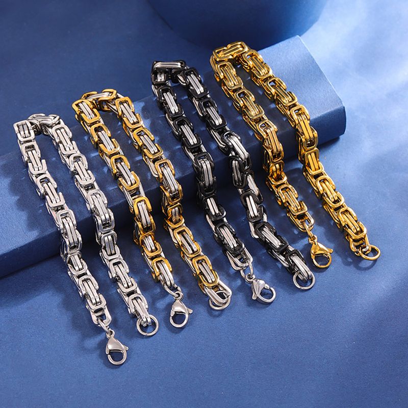 6mm New Bold Hip-Hop Bracelet Titanium Steel Electroplated Color-Retaining Emperor Chain Jewelry High-End Feel_voghion.com