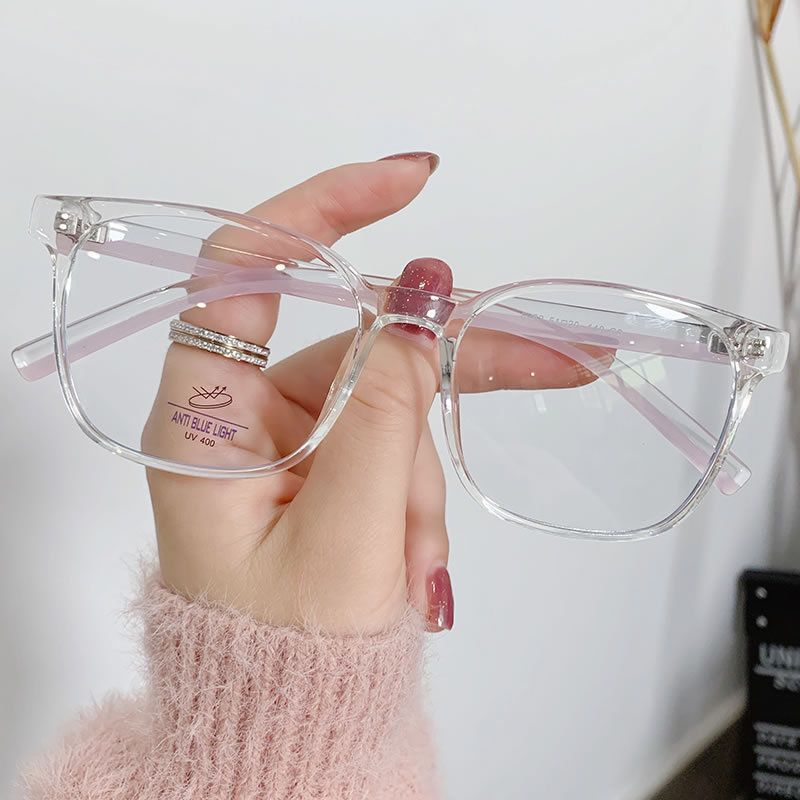 New anti blue glasses, without degree, flat light for viewing mobile phone eye protection TR90, cross mirror 8262_voghion.com