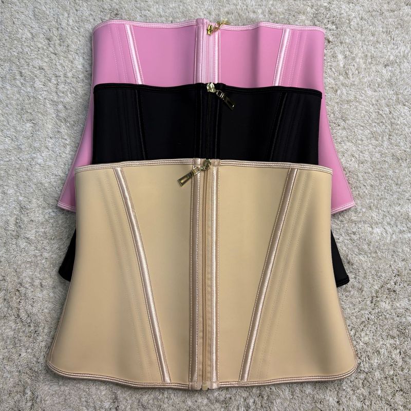Shapewear-Taillenformer für Damen – Latex-Korsettgürtel mit Reißverschluss und Hakenverschluss, figurformend für Training, Rückbildung nach der Geburt und Körperformung_voghion.com