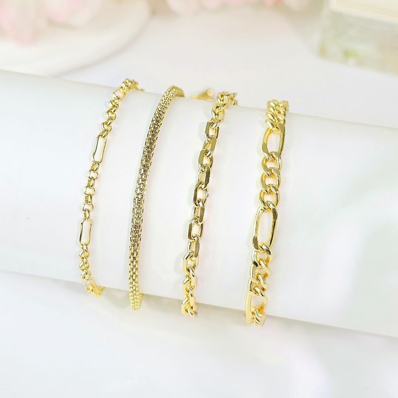 INS-stijl sieradenset Miami koper vergulde armband voor vrouwen Cubaanse ketting_voghion.com