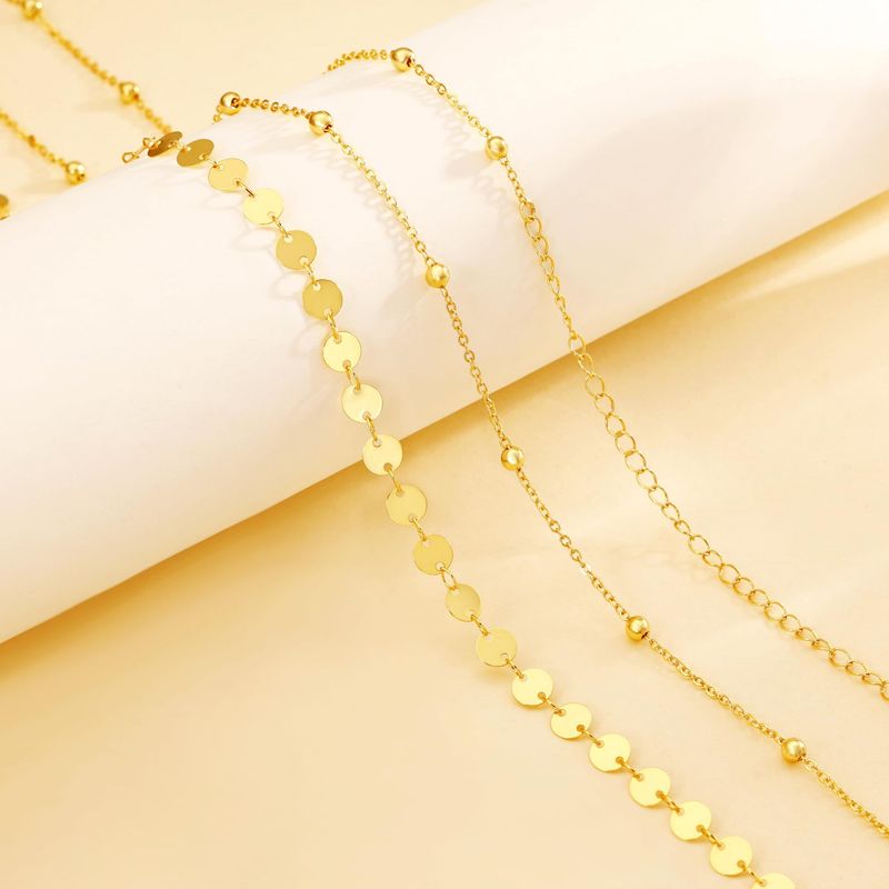 European And American Jewelry New Metal Sequin Round Bead Chain Sexy Waist Chain Adjustable Body Chain Personalized Navel Chain_voghion.com