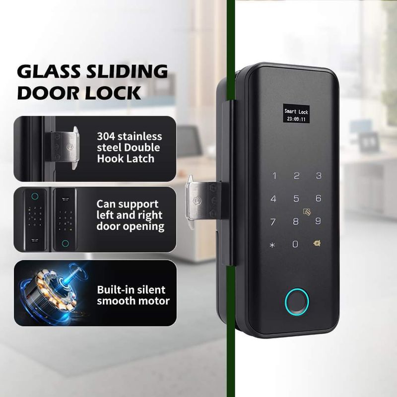 Hot Sale High Cost Performance Glass Door Lock G11S With Fingerprint Password Key_voghion.com