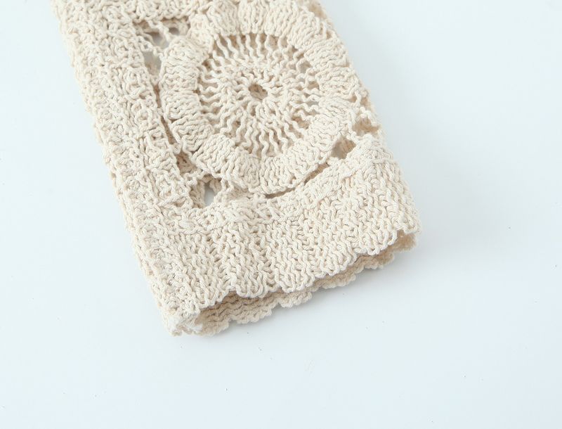 Women's Clothing Spring And Autumn New Forest Lazy Style Three Dimensional Hollow Crochet Knitted Set_voghion.com