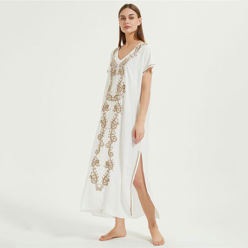 popolare copricostume da spiaggia ricamato in rayon da donna, stile abito ricamato, camicia di protezione solare per bikini al mare, 20 colori_voghion.com