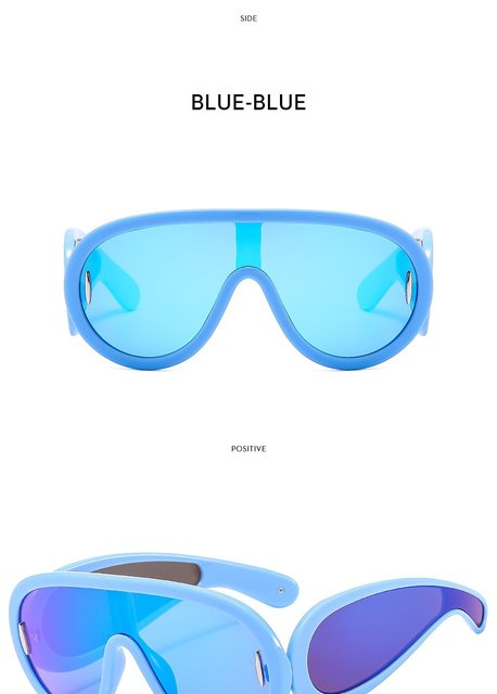 Luksusa zīmola One Piece steampunk saulesbrilles sievietēm vīriešiem vintage modes lielizmēra saulesbrilles panku aizsargbrilles liela rāmja sudraba toņos_voghion.com