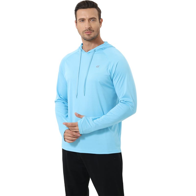Felpa con cappuccio a maniche lunghe da uomo, protezione solare UPF 50+, per atletica, palestra, pesca, ciclismo, asciugatura rapida_voghion.com