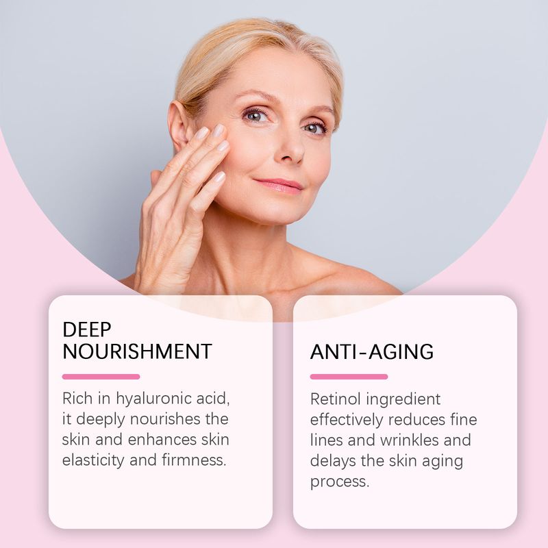 OUHOE Retinol Hydrating Serum, A Delicate And Moisturizing Face Anti-Wrinkle Serum With Retinol Vitamin C_voghion.com