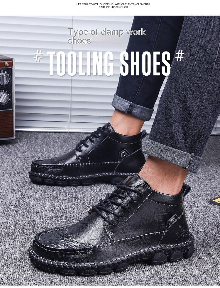 Cowboy Boots Desert Boots Rubber Waterproof Elegant Western Flat Low Heel Pointed Toe Zipper Slip-On Sports Footwear_voghion.com