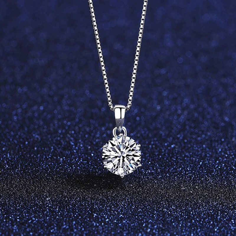 Collana con ciondolo in moissanite autentica da 1 CT Tancise per donna, gioielli raffinati per matrimonio, festa in argento sterling di alta qualità_voghion.com