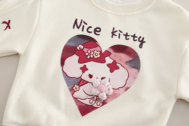 Felpa con cappuccio autunnale per bambine e bambini, abbigliamento primaverile per neonati 2025, nuovo set di due pezzi con cartoni animati, alla moda_voghion.com