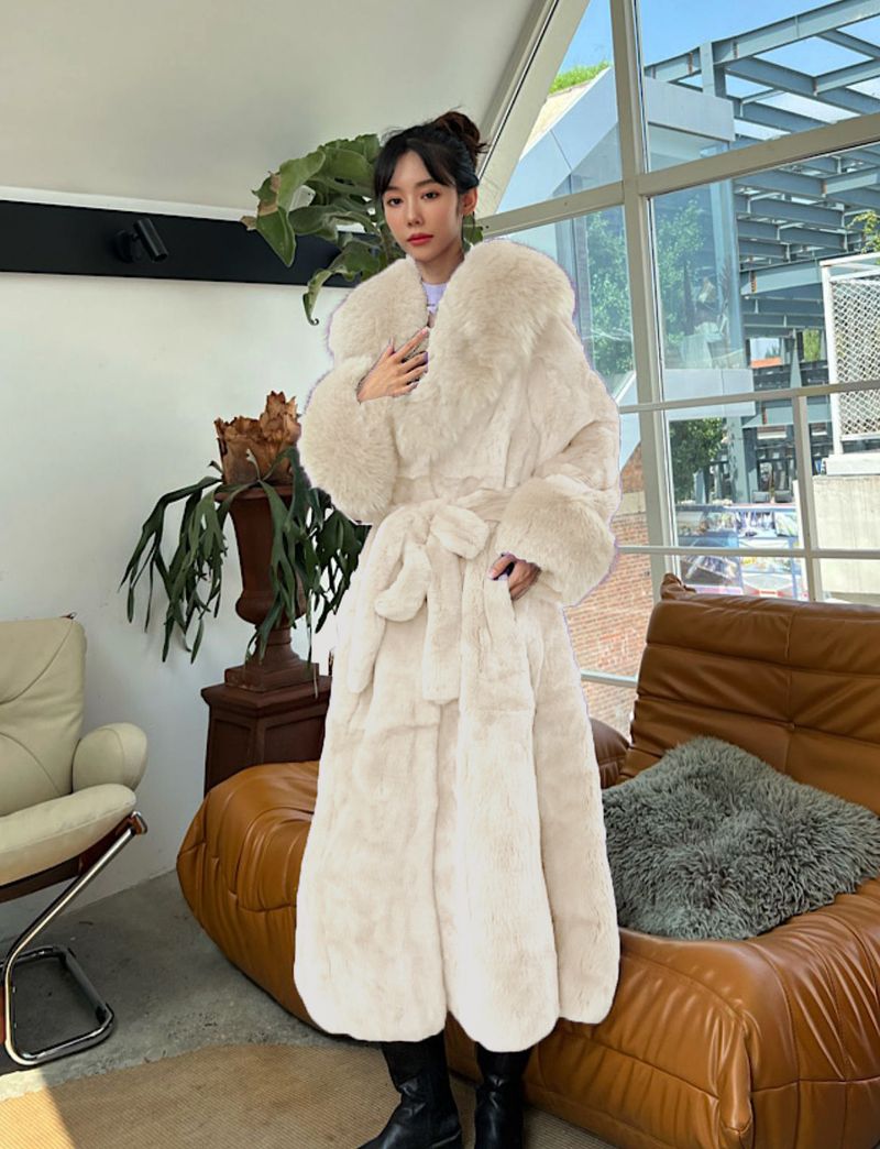 Abbigliamento da donna Autunno e inverno Grande collo di pelliccia Moda cappotto di pelliccia Donna media lunghezza ispessito temperamento sciolto cappotto casual_voghion.com