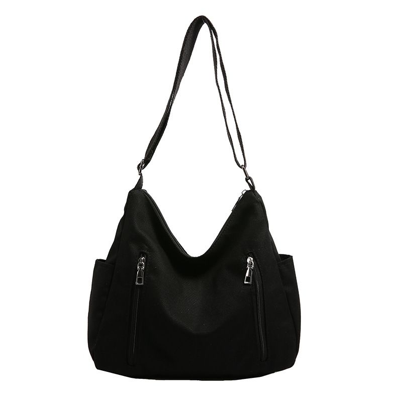 Borse alla moda di quest'anno per le donne, grande capacità, 2024, nuova borsa a tracolla versatile in tinta unita con texture a secchiello_voghion.com