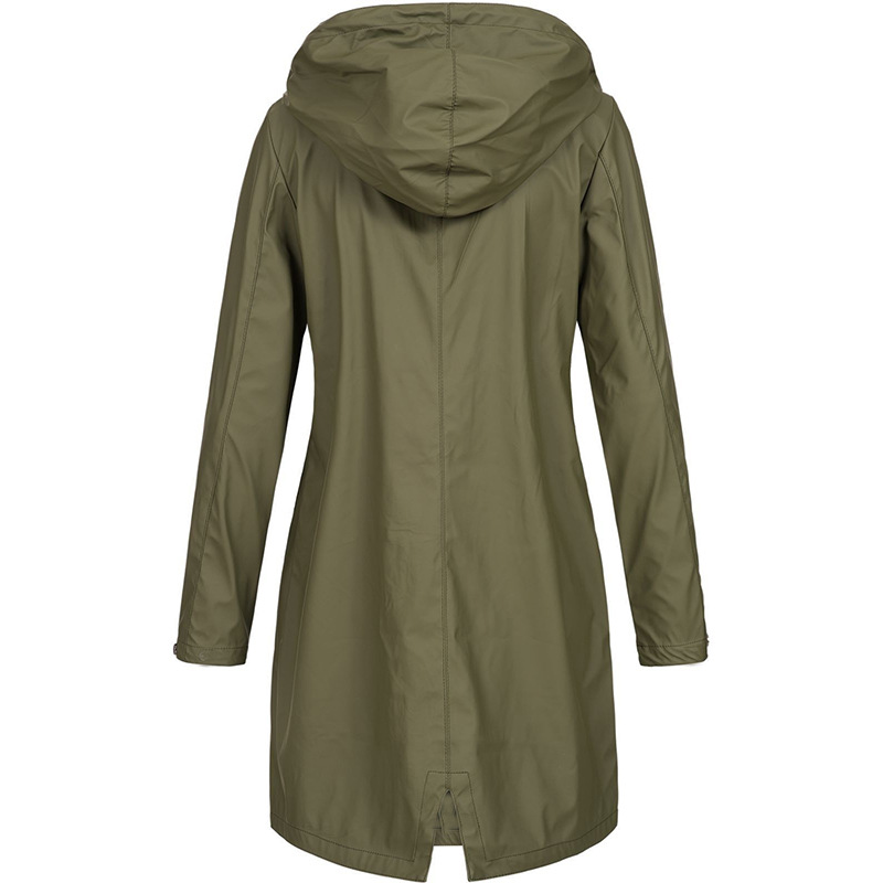 Chaqueta de invierno para mujer, chaquetas largas de lana Softshell, cortavientos para senderismo, abrigo a prueba de viento para exteriores, impermeable con capucha para mujer_voghion.com
