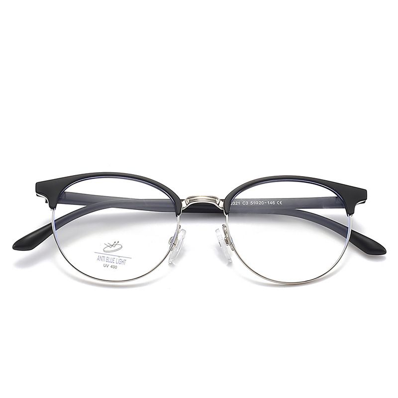 2023 new trendy anti blue men's and women's flat light lenses, frame glasses, glasses factory cross mirror 6321_voghion.com