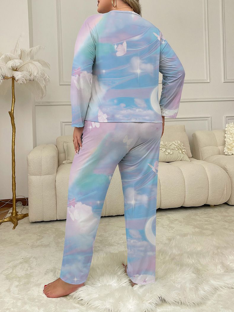 Dames Nachtkleding Herfst Stijl Melk Zijden Pyjama Dames Thuis Kleding Plus Size Casual Lange Mouwen Broek Pak_voghion.com