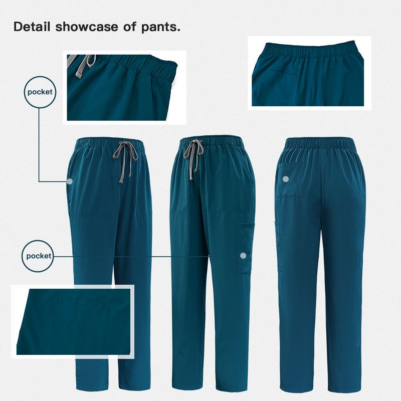Women’s Clothing New Arrival Doctor Nurse Work Uniform Surgical Gown Surgical Gown Hand Washing Gown Operating Room Straight Pants Solid Color Suit_voghion.com