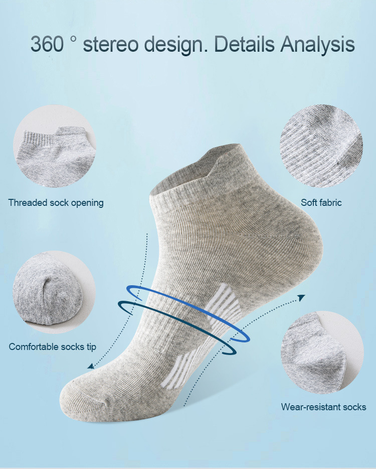 Zhuji Summer Thin Cotton Low Shallow Cut Short Tube Running Sports Men's Socks Batch_voghion.com