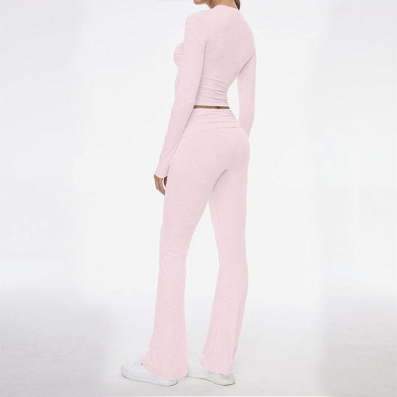 Zweiteiliger Anzug mit Rundhalsausschnitt für Damen_voghion.com