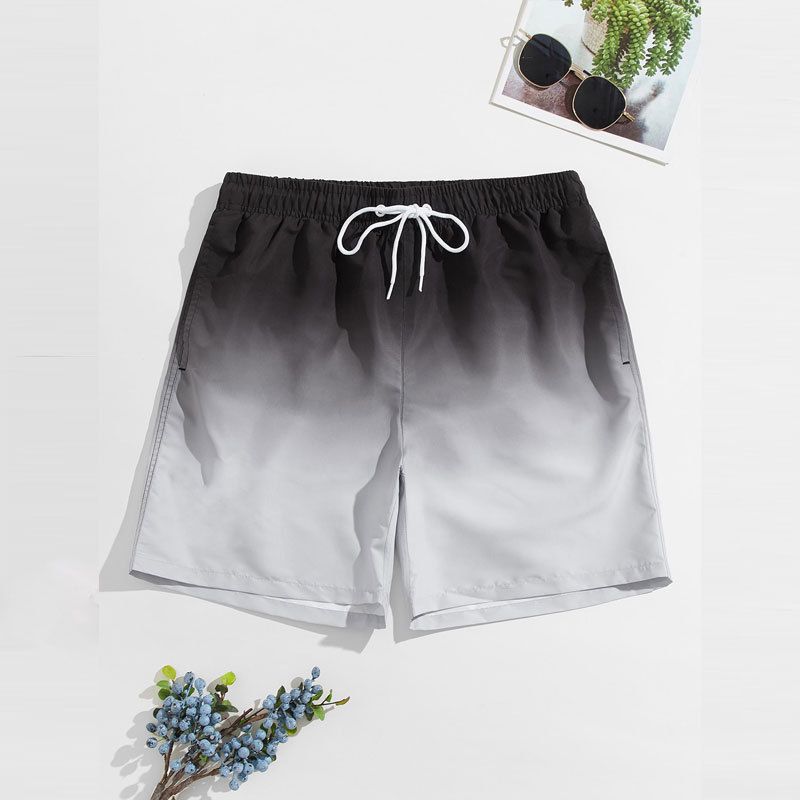 Herren Badehose mit Farbverlauf zum Surfen, für Erwachsene, Anti-Peinlichkeits-Boxershorts, für Urlaub, Freizeit, Strand, Trend_voghion.com