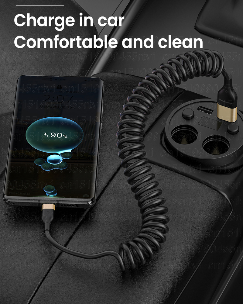 Cable USB tipo C de carga rápida 2 en 1 de 5 A para Huawei P40 Pro, cable de carga USB C para Samsung Xiaomi QC3.0_voghion.com