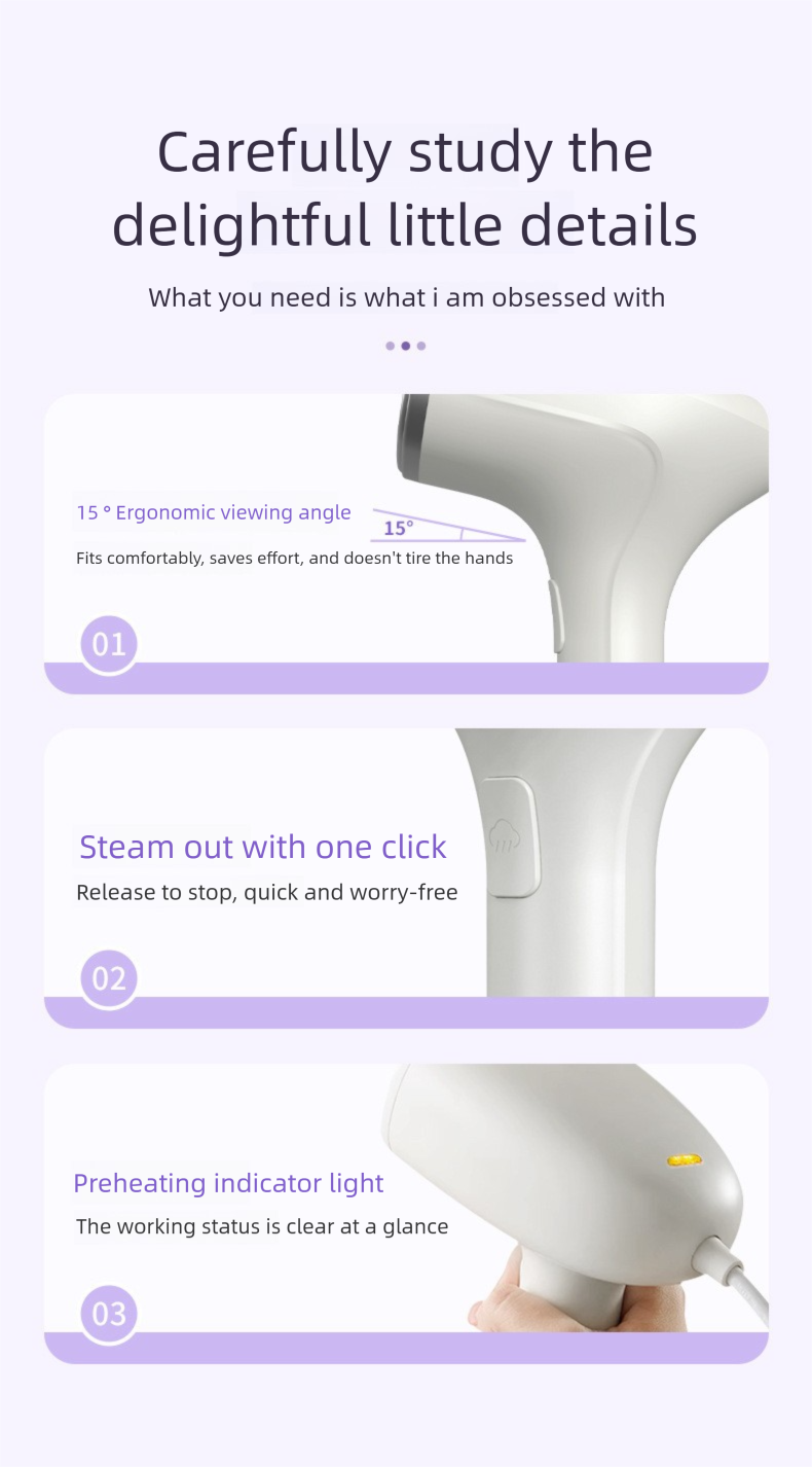 Handheld Garment Steamer Household Steam Iron Flat Hanging Dry And Wet Dual-use Machine Portable Dormitory Ironing_voghion.com