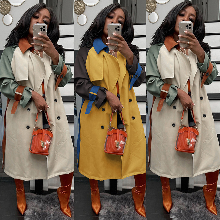 Dametøj Efterår og vinter Ny mode Casual Trench Coat_voghion.com