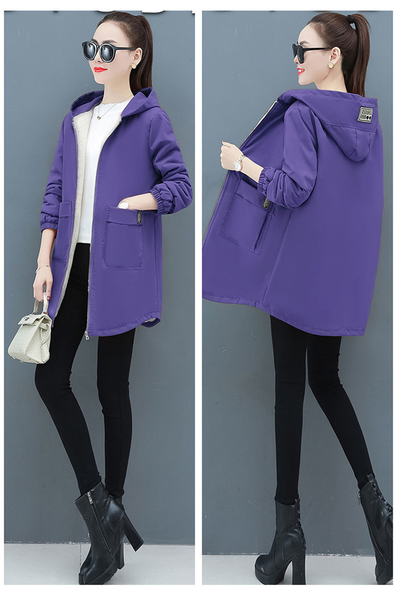 Women Winter Coat 2022 New Korean Oversized Loose Hooded Jacket Autumn Casual Plus Veet Female Fleece Lining Windbreake_voghion.com