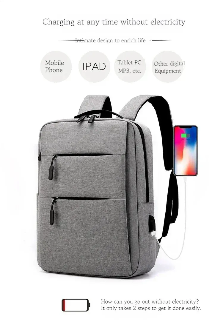 Rucksack USB-Ladegerät Tragbare 156 Zoll Freizeit Business Reise Computertasche 250408l_voghion.com