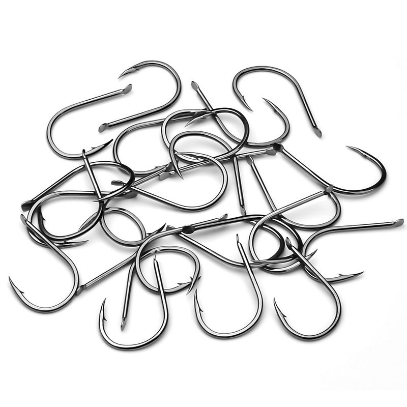 Iseni Soft Worm Single With Barbed Crucian Carp Iron Plate Hook Bulk Hooks Fishing Gear 100pcs/box_voghion.com