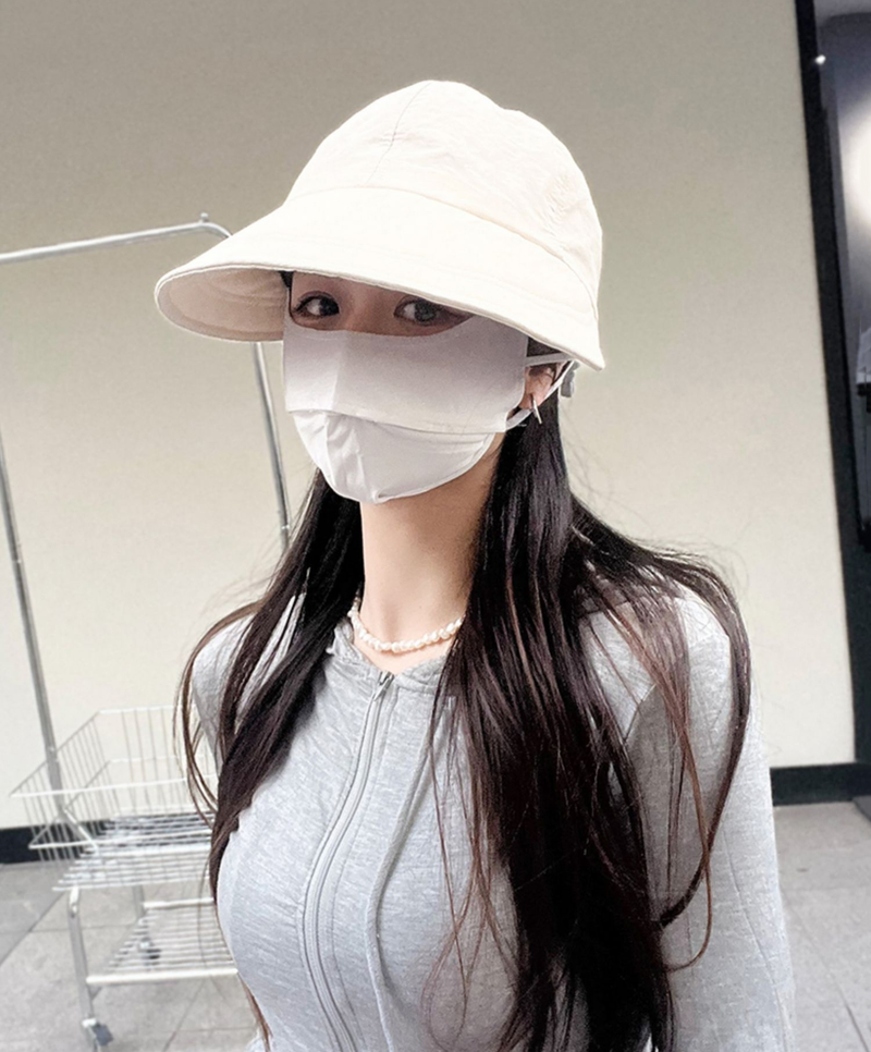 Adjutable Fiherman Cap Women Outdoor Beach Bucket Hat Summer UV Protection Ponytail Sunhat Foldable Vior Panama_voghion.com