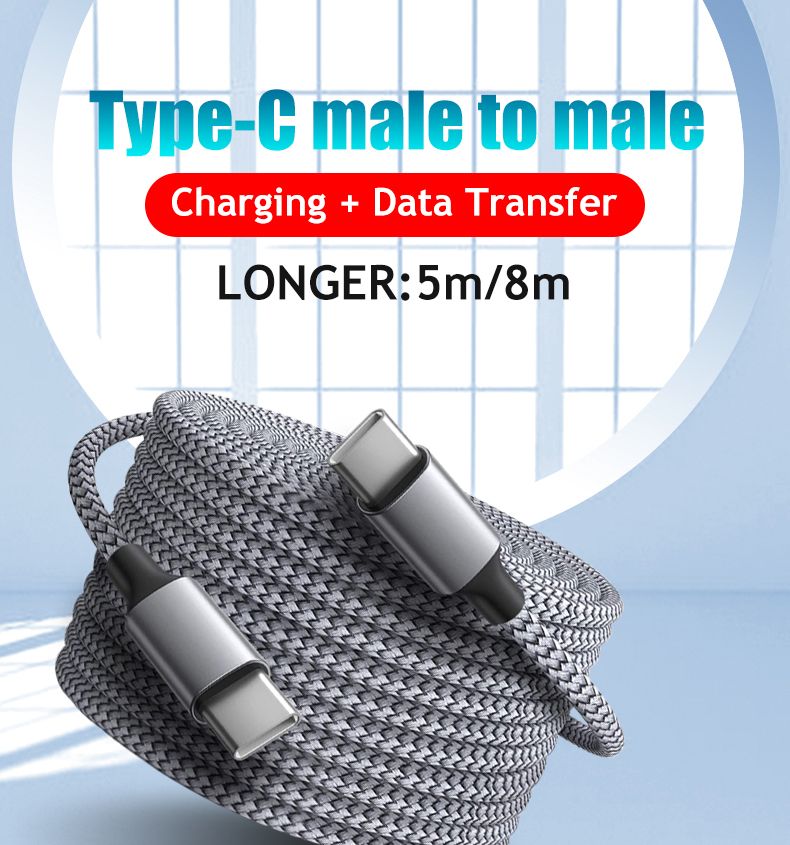 Type To C PD 60W 3m 5m 8m 10-meter Extension Cable For IPhone 15 PRO MAX Plus Huawei Samsung Xiaomi OPPO_voghion.com