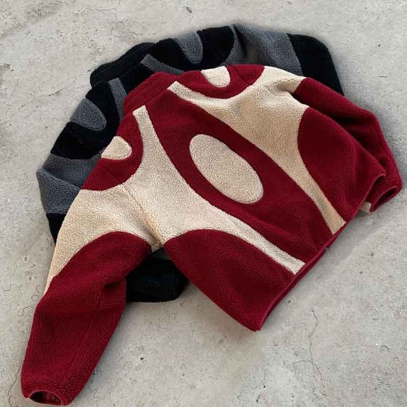 Felpa con cappuccio e zip foderata in sherpa retrò Y2K – Giacca streetwear unisex con grafica 3D (S-XL) – Essenziale per un look Cyber Grunge a strati_voghion.com