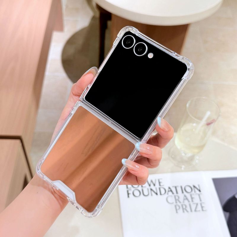 Suitable For Samsung Galaxy 7 Phone Case Transparent Foldable Screen Z Flip 6 Mirror 5 Protective Cover Shockproof_voghion.com