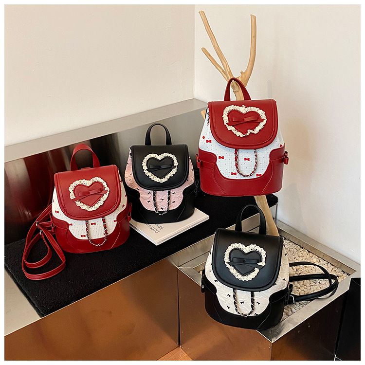 Damen 2025 Herbst/Winter Neuer Mini-Rucksack mit Schnürung und Schleife, stilvolle, vielseitige Doppel-Umhängetasche_voghion.com