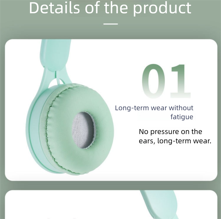Cuffie Macaron Y-08 Bluetooth Wireless Over-Ear con bassi profondi e pieghevoli_voghion.com