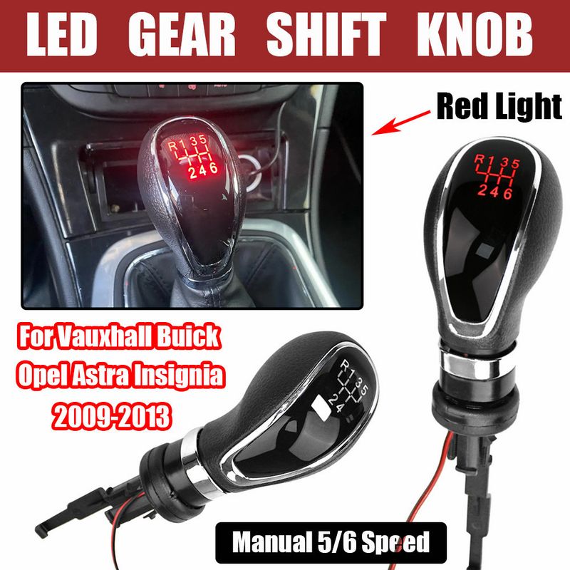 Pomello del cambio a LED per auto, manuale, 5/6 velocità, leva di ricambio per Vauxhall, Buick Ee GT/XT, Astra, 55565904_voghion.com