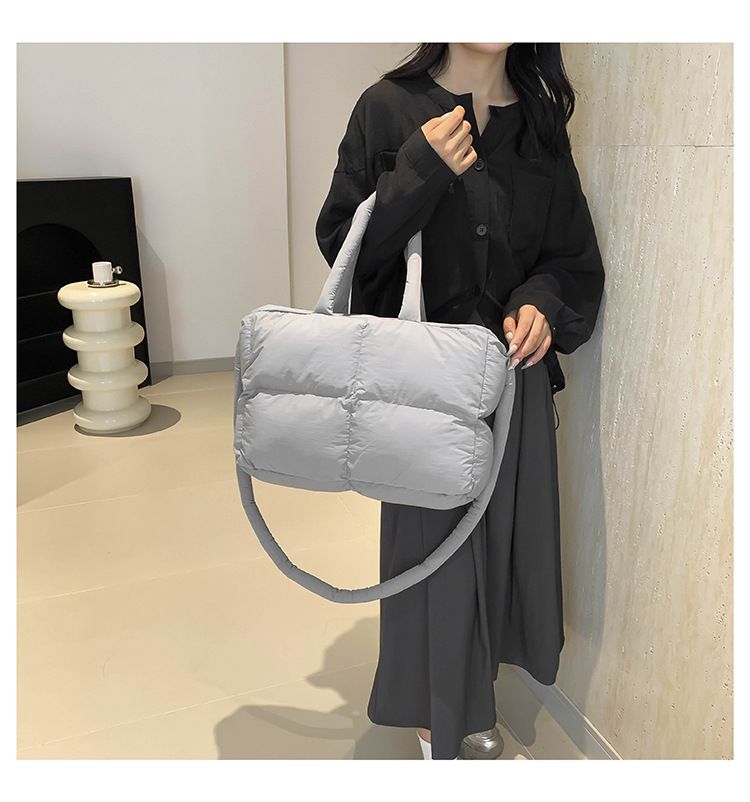 Cotton Bag Down Bag Female Large Capacity Leisure Tote Bag Ladies Commuter Shoulder Bag_voghion.com