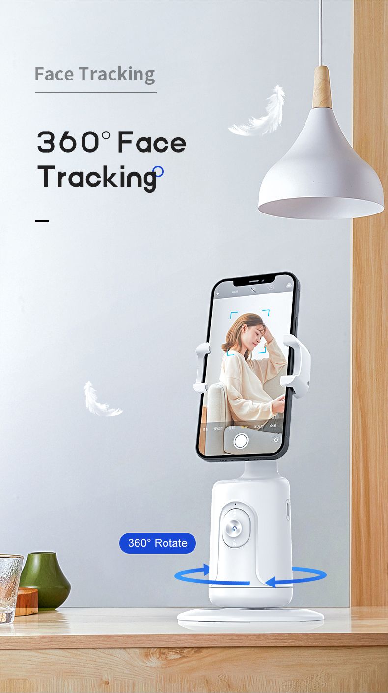 Music Festival P01 360 Rotation Face Body Auto Tracking Tripod Desktop Handheld Gimbal Phone Live Video Assistant Selfie Stick Vlog_voghion.com