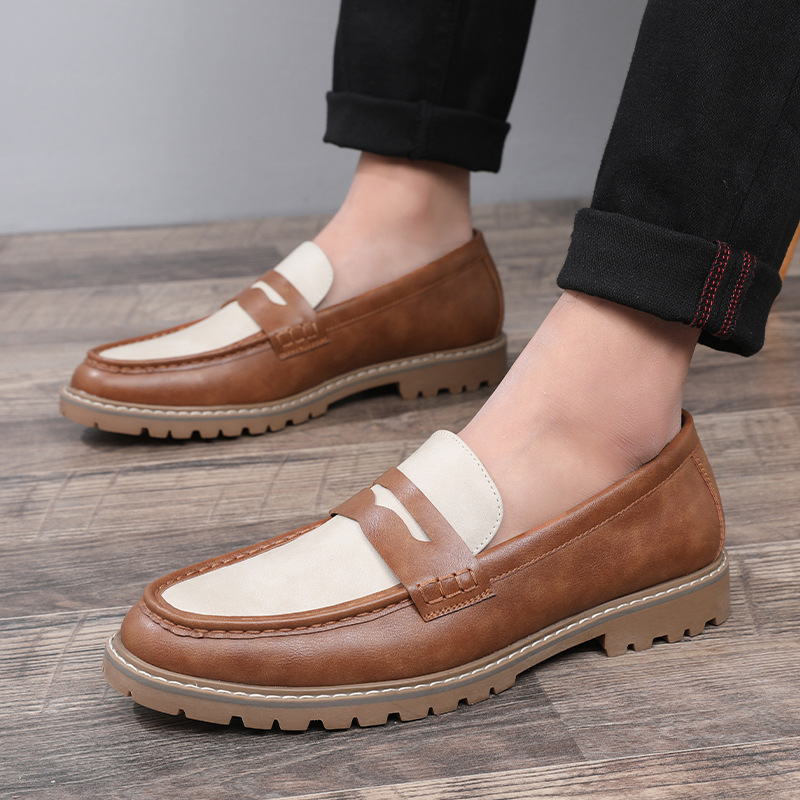 Trendige Herrenschuhe im britischen Stil für Business und Freizeit, kleine Lederschuhe mit einem Fuß, Lazy Loafers_voghion.com