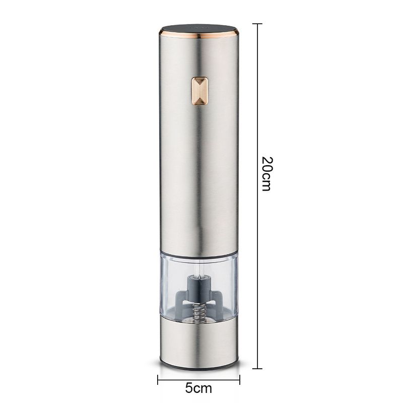 Moedor de pimenta elétrico sem fio, moinho de precisão ajustável para sal e especiarias, luz LED, recarregável_voghion.com