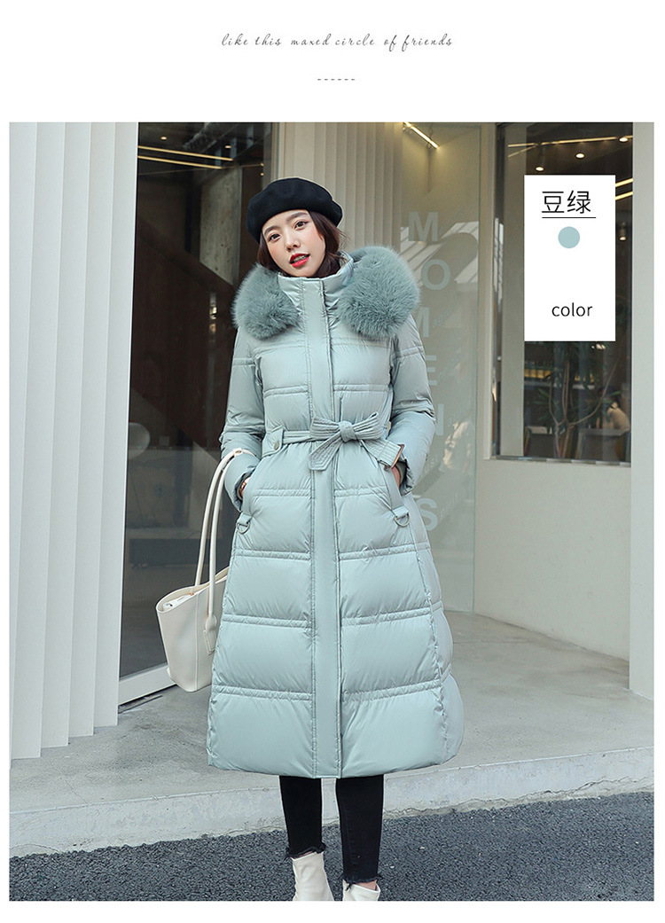 Parka para mujer, abrigos de invierno para mujer, chaqueta de invierno con pelo largo y pesado, cinturón para cultivar la moralidad, abrigo para mujer 2022 8603_voghion.com