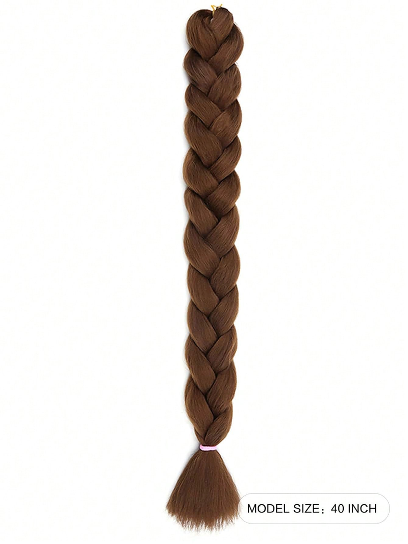 Vorgedehnte Verlängerung, Jumbo-Flechthaar, 101,6 cm, 1 Stück, Niedrigtemperatur-Synthetik, dunkelgrün, bunt_voghion.com