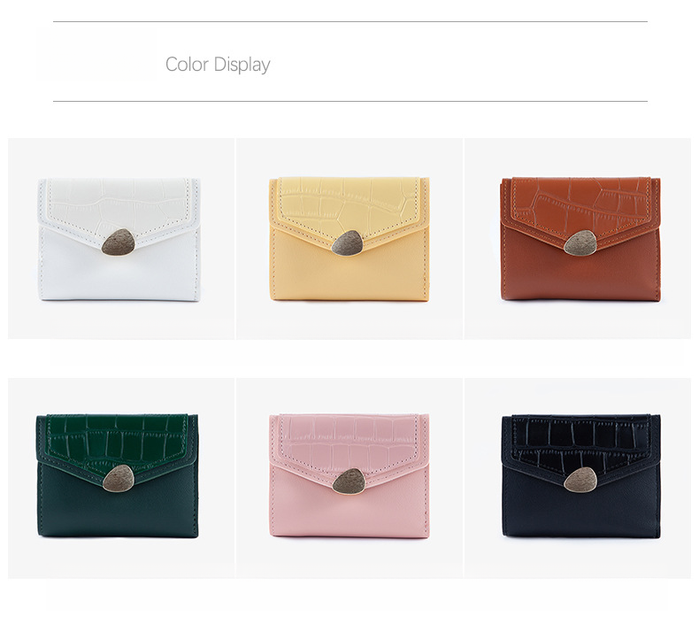 Moda ve Minimalist Küçük Cüzdan, Sevimli Kadın Orman Öğrenci Sıfır Cüzdan, Instagram Kadın Kısa Taş Desenli Kart Çantası_voghion.com