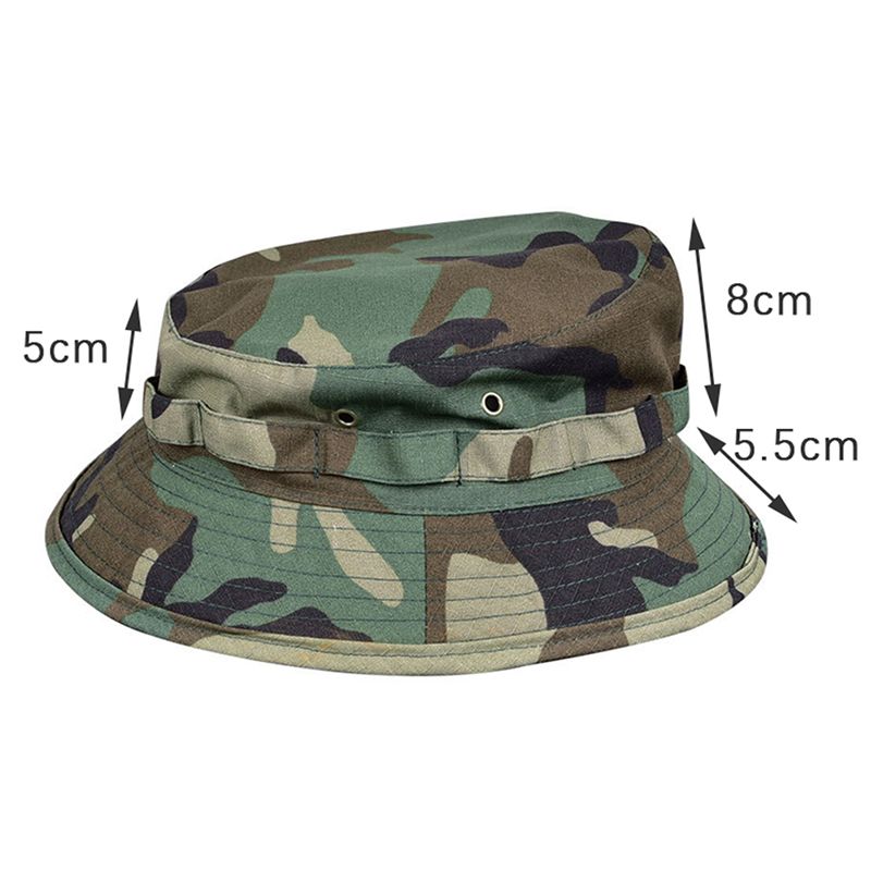 Nowości 1 szt. Boonie Hat Military Tactical Bucket Hats dla Safari Men Women Hunting Fishing Outdoor Camo Camouflage Cotton Sun Cap_voghion.com